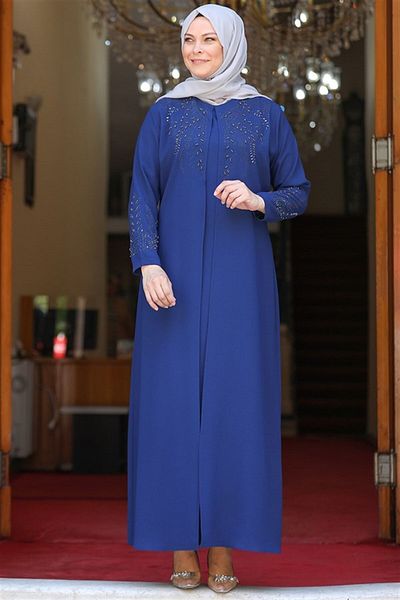 Modaviki Başak Evening Dress Indigo Isr762