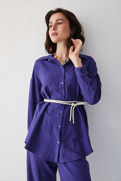 Melike Tatar Keten Gömlekli Takım 32-3560