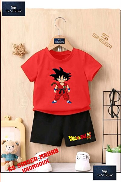 SS SİNSER تي شيرت للأطفال للجنسين "GOKU FLAT STANDING" مطبوع حسب الطلب برقبة ...