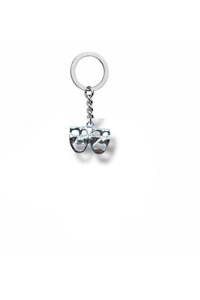 Herşey Nota Theater Icon (Drama Masks) Unisex Keychain –Art and Stage Spirit