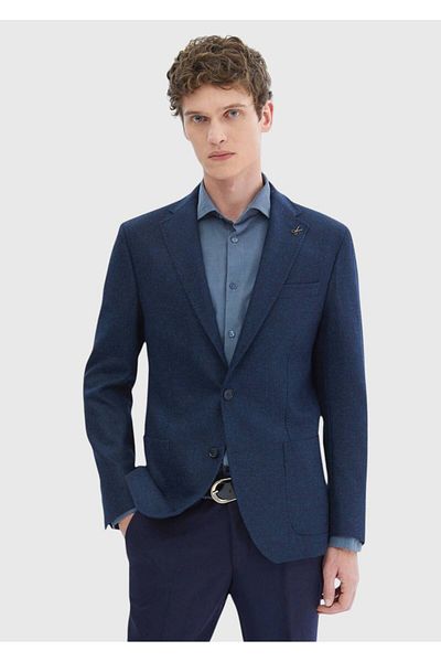 Ramsey Schlichte Hemdschulter Slim Fit Jacke aus 100 % Wolle