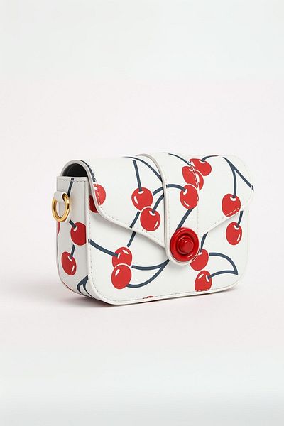Ecrou Cherry Pattern Shoulder Bag