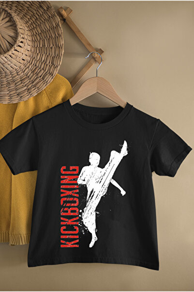 MAGORS TRIUC BUMBAC CU Mâneci Scurte Imprimate KICK-BOX pentru Tineri și Copii