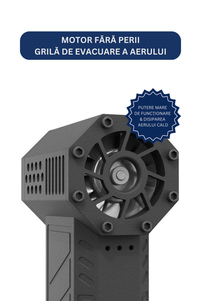 clickzu Portable turbo blower with precision LED light, 4 speeds, 130000RPM, 2 detachable heads,