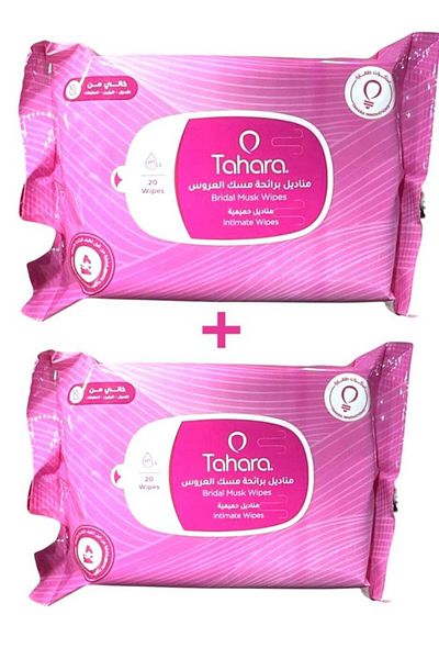 Tahara Pack of 2 Wet Wipes with Bride's Musk Scent - 20 wipes