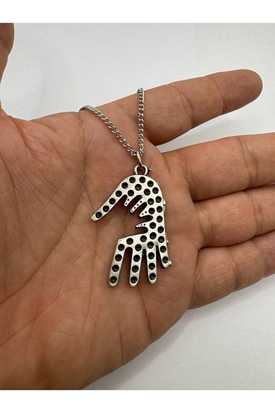Herşey Nota Mother and Daughter Hand in Hand Figured Necklace – 60 cm Chain, Zincam Plated Meaningful Unisex Design
