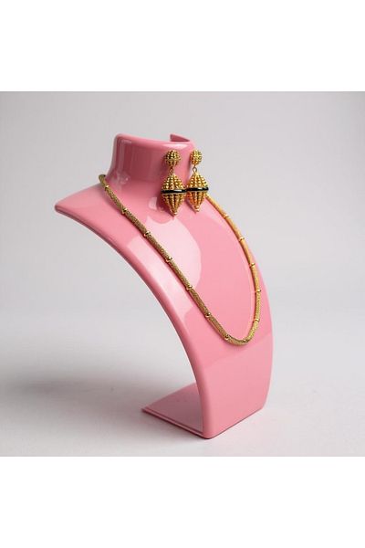 STAND MARKET Stand for Necklace Acrylic Candy Pink 14X21 cm