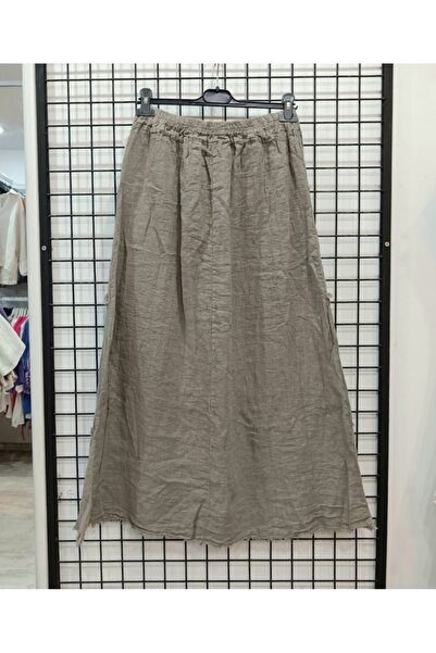 Butik Şans Tassel Detailed Pocket Elastic Waist Italian Long Skirt