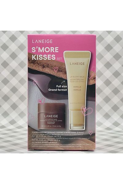 Laneige S'more Kisses Set Vanilla Lip Glowy Balm Chocolate Mask