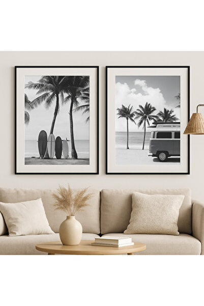 seninürünün Surf&soul - Pictură modernă din 2 piese cu imprimare True Cama, c...