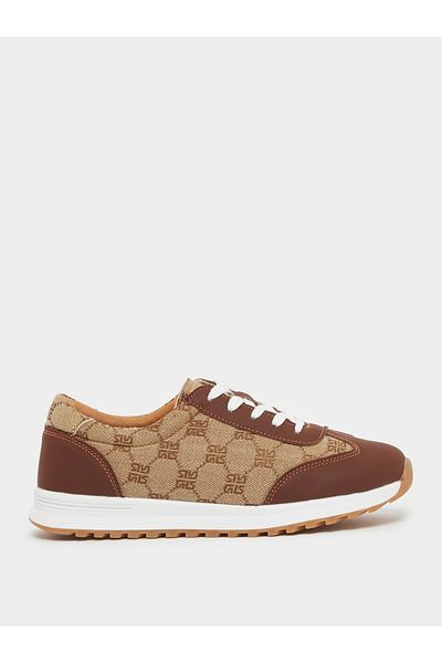 Styli Printed Lace Up Sneakers