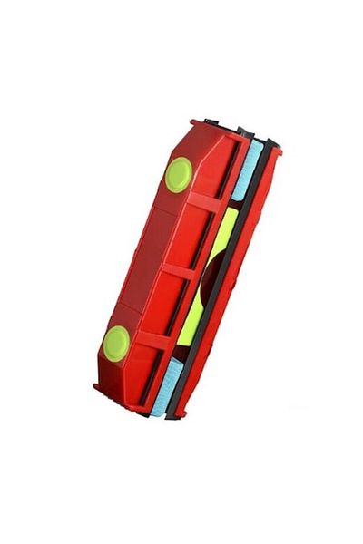 Rovitech Stergator magnetic pentru geamuri, microfibra, rosu, 6x23cm