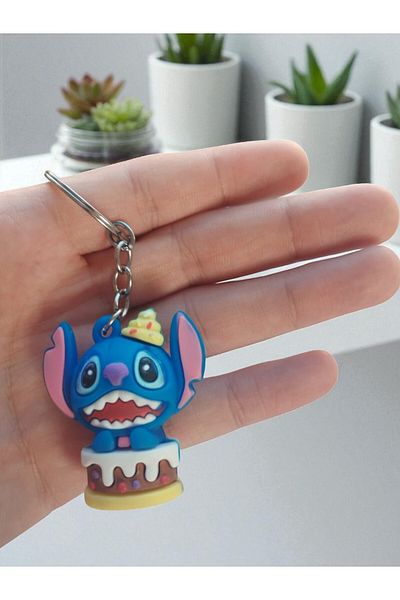 VerdeHome 3D Silicone Stitch Keychain–Lilo & Stitch Figure, Soft Durable Material, Keychain & Bag Ornament