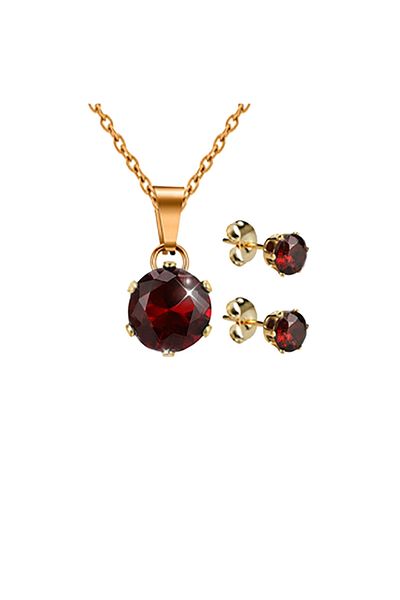 SIC MODA Stainless steel necklace and earrings set Sic Moda 4109