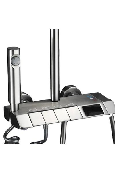 Rovitech Set dus baterie, afisaj digital, inaltime reglabila, termostat Integrat, gri