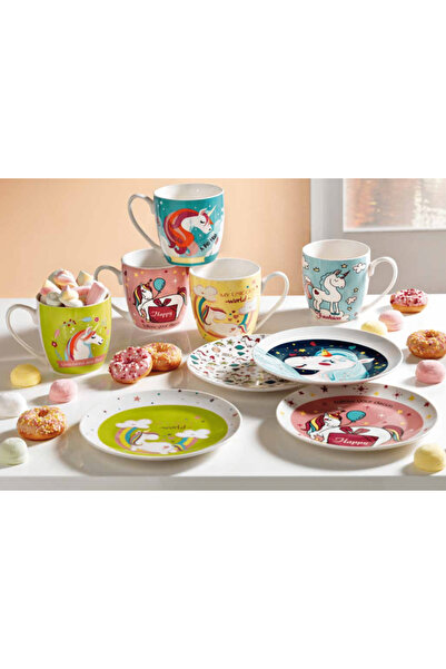 BRANDANI Cană de porțelan, 5 modele și culori, Colecția Unicorno