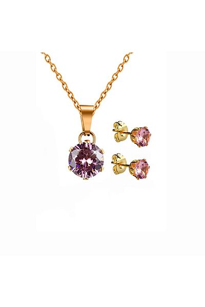SIC MODA Stainless steel necklace and earrings set Sic Moda 4109