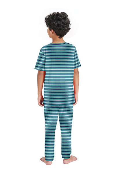 LAUREN SMITH Kids Boys' 100% Cotton Loungewear Set –Trendy Top and Pajama Bottom with Playful Prints