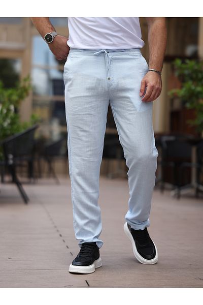 BASEL.CO Pantaloni de jogger din in subțire de vară