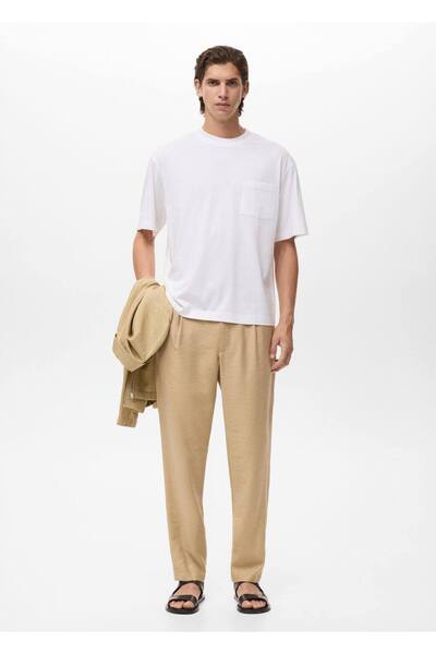 MANGO Man Pensli düz kesim pantolon