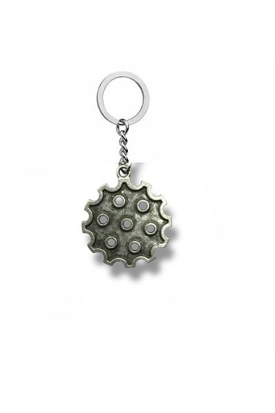 Herşey Nota Unisex Keychain with Wheel Figure, Mechanical and Industrial Design