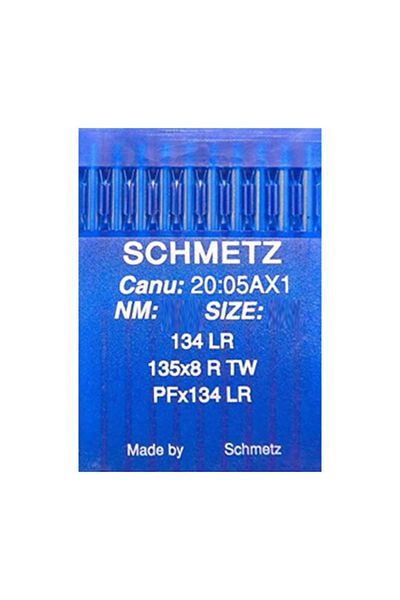 SCHMETZ Set 10 needles for industrial sewing machines, SCHMETZ 134, size 120, pointed LR - for leather