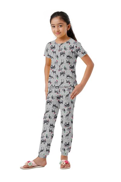 LAUREN SMITH Kids Boys' 100% Cotton Loungewear Set –Trendy Top and Pajama Bottom with Playful Prints