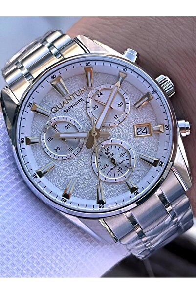 Quantum Sapphire Cizilmez Cam Çelik Kordon İç Kadran Fonksiyonları Aktif 10 Atm Erkek Kol Saat NQ330