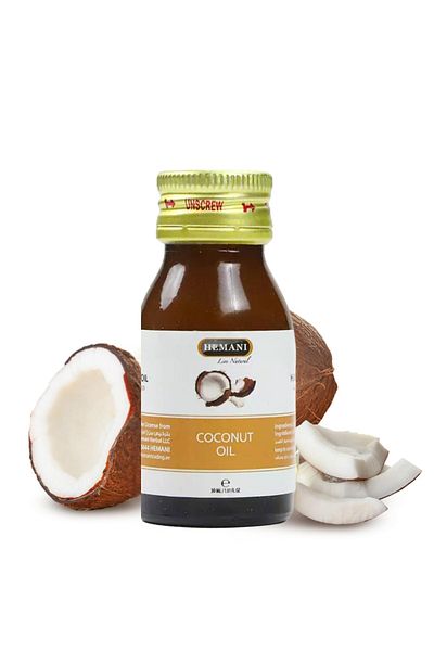 HEMANI Coconut Oil 30ml – 100% Natural Oil For Hair Nourishment, Skin Softening, Massage & Moisturizing