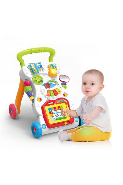 Generic Multi-function Baby Walker Trolley Music Early Childhood Walk Learning Push Car Toys for Babies