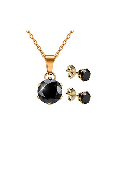 SIC MODA Stainless steel necklace and earrings set Sic Moda 4109