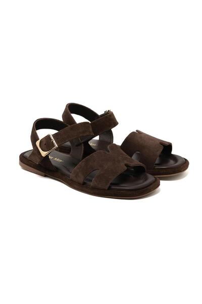 John May Woman / girl sandal rc-25y-001-r29633 john may coffee suede