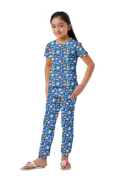 LAUREN SMITH Kids Boys' 100% Cotton Loungewear Set –Trendy Top and Pajama Bottom with Playful Prints