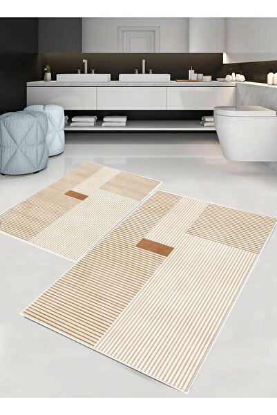 palermo home Σετ χαλάκια μπάνιου, με αντιολισθητική βάση. 2 τεμάχια, 1 τεμάχι...