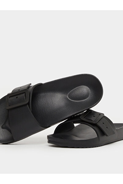 Take Two By Styli Solid Buckle Detail Slip-On Slipper