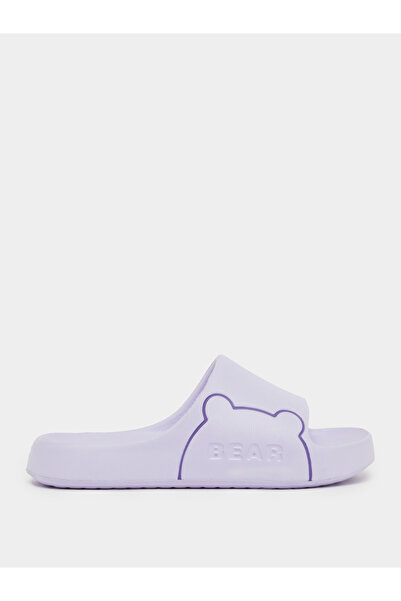 Take Two By Styli Color Block Bear Print Bathroom Slippers