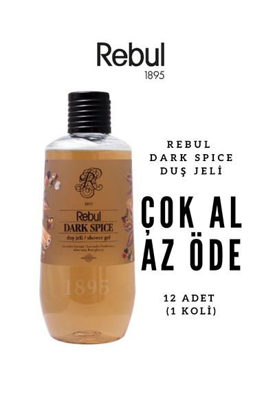 Rebul Dark Spice Shower Gel 500ml X12 |   Buy More Pay Less |   Spicy Deep Fragrance |   Economic Package