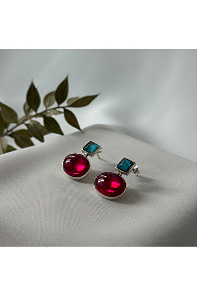 DURAN TAKI TASARIM Yakut Gümüş Küpe