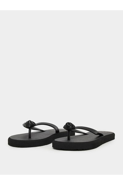Styli Satin Flower Corsage Flip Flop