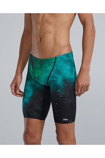 TYR Durafast Elite. ®   Boys' Swimsuit - Starborne (Green)
