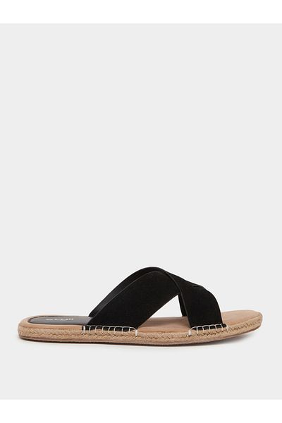 Styli Cross Strap Jute Espadrille Sandals