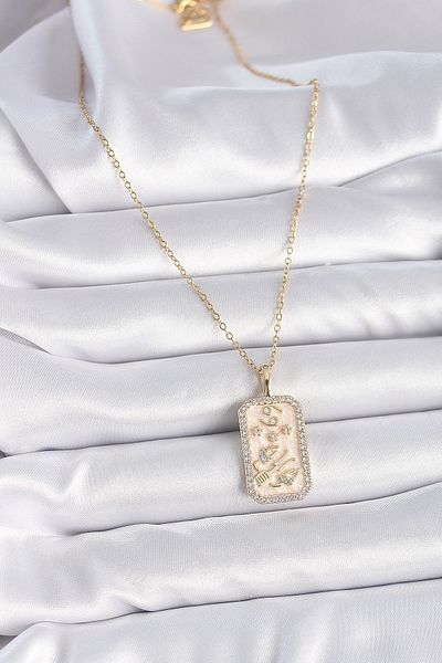 Skygo 316L Steel Gold Color Chain Cancer Zodiac Sign Zircon Stone Women's Necklace - Tj-Bko9467