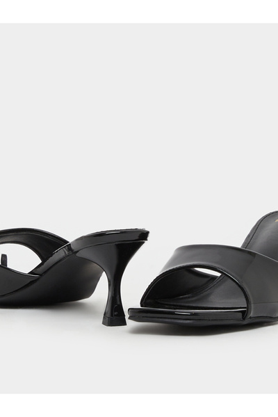 Styli Solid Open Toe Stiletto Heel Sandals