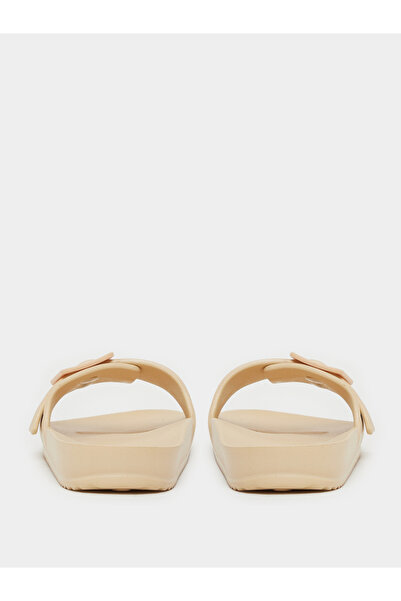 Take Two By Styli Solid Buckle Detail Slip-On Slipper