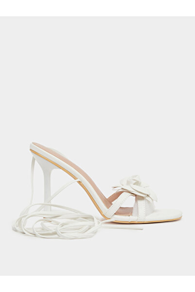 Styli Bow Detail Singback Stiletto Heel Sandals