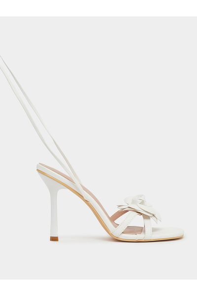 Styli Bow Detail Singback Stiletto Heel Sandals