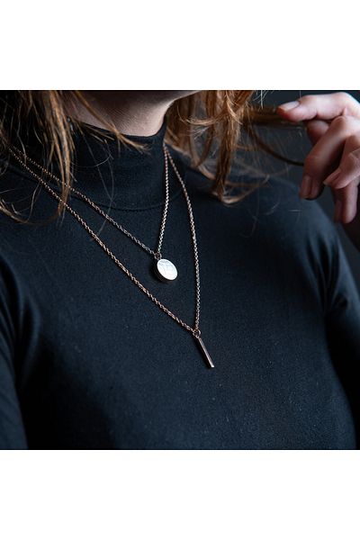tzachebot Aromatherapy necklace Legacy collection, rose gold, Tzachebot ®, for essential oils or perfume