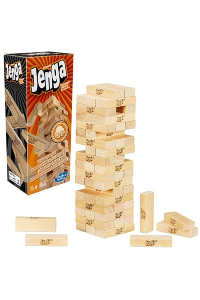 Hasbro Original Tower Building Stacking Wooden Jenga Game Brown