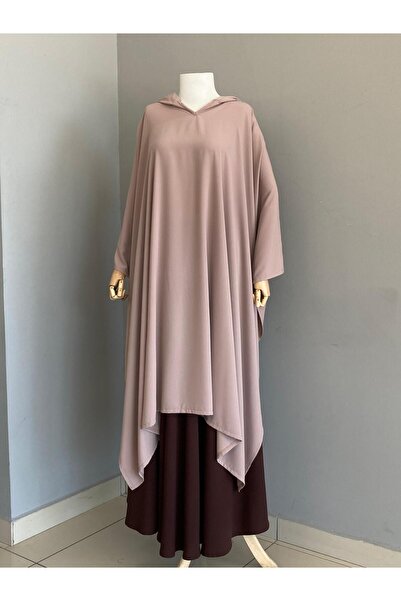bassell Medine Ipeği Kapüşonlu Yazlık Panço