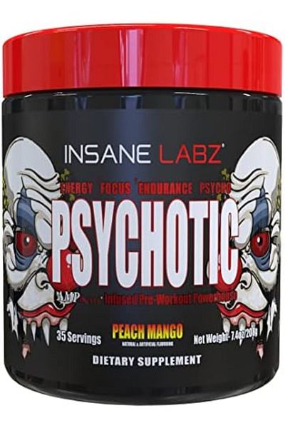insane labz Psychotic, High Stimulant Pre Workout Powder, Extreme Lasting Energy, Focus and Enduranc